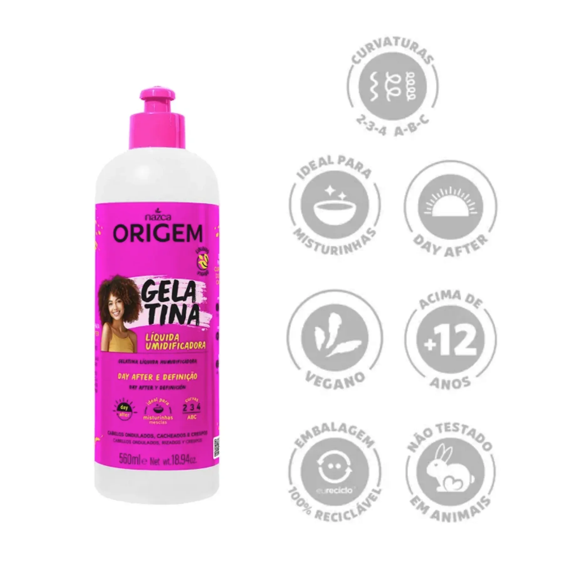 Gelatina Líquida Nazca Origem Umidificadora - IAP Cosméticos